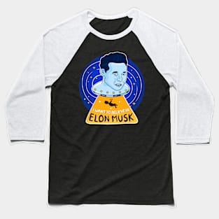 Alien Elon musk Baseball T-Shirt